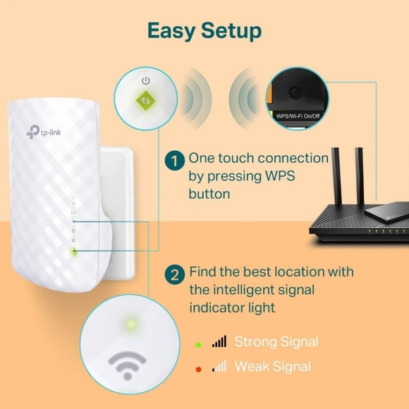 TP-LINK AC750 750Mbps Dual Band WiFi Range Extender/RE220 - Picture 8 of 10